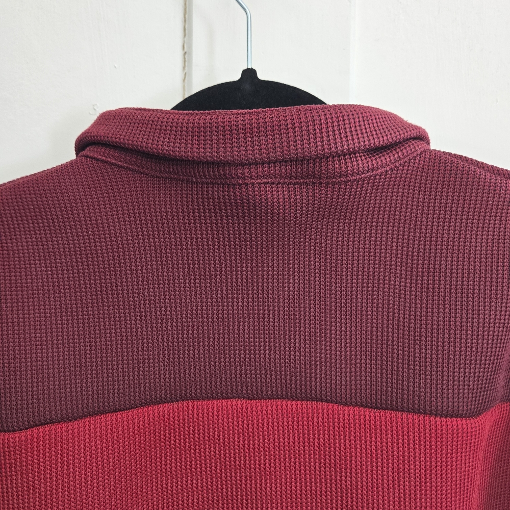 Izod Men's Red Zip Up Sweater - Picture 8 of 13